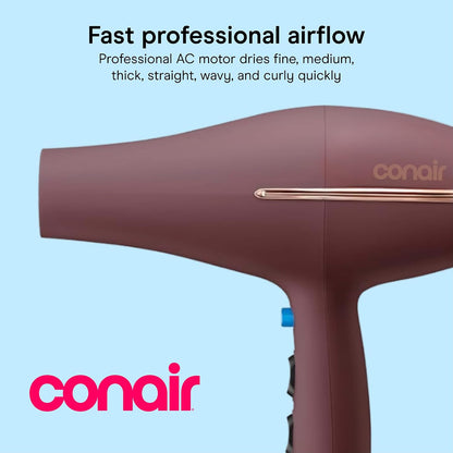 InfinitiPRO Hair Dryer with Diffuser & Concentrator, 1875W, Black