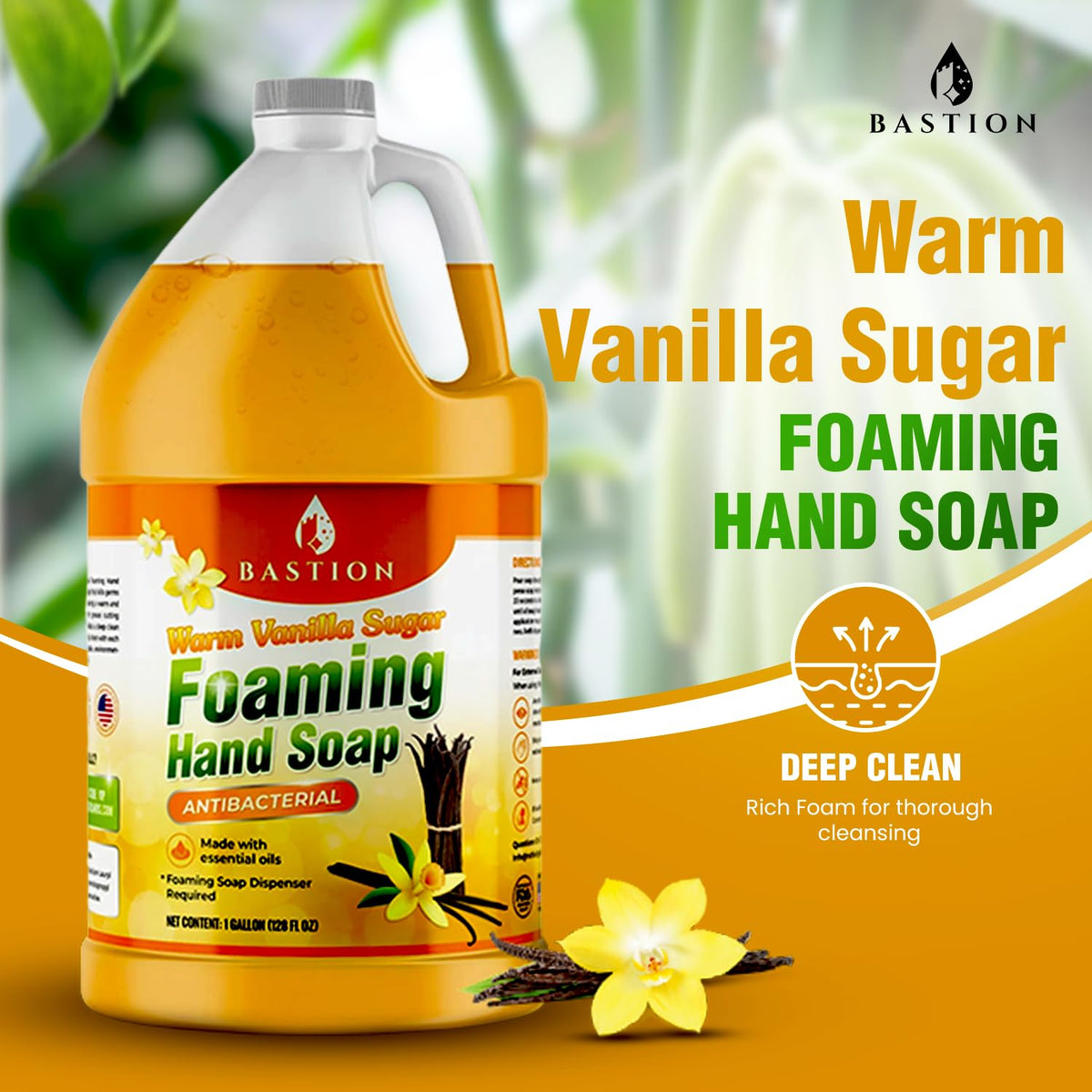 Pink Grapefruit Foaming Antibacterial Hand Soap Refill 1 Gallon (128 oz) Refreshing Pink Grapefruit Scent Bulk Hand Soap-Made In The USA.