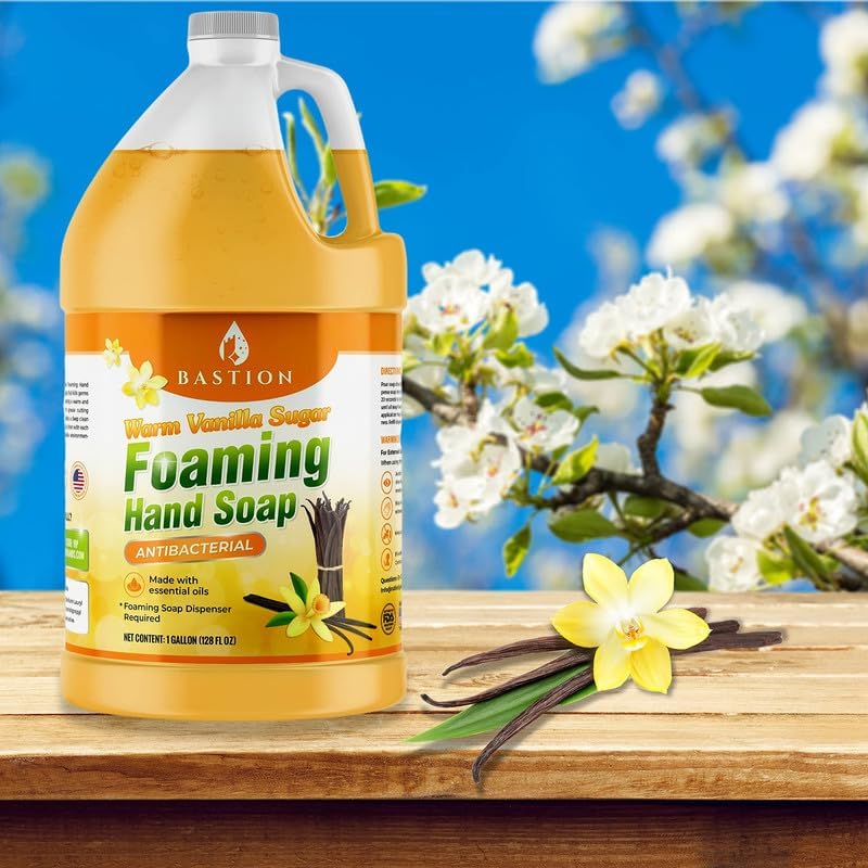 Pink Grapefruit Foaming Antibacterial Hand Soap Refill 1 Gallon (128 oz) Refreshing Pink Grapefruit Scent Bulk Hand Soap-Made In The USA.