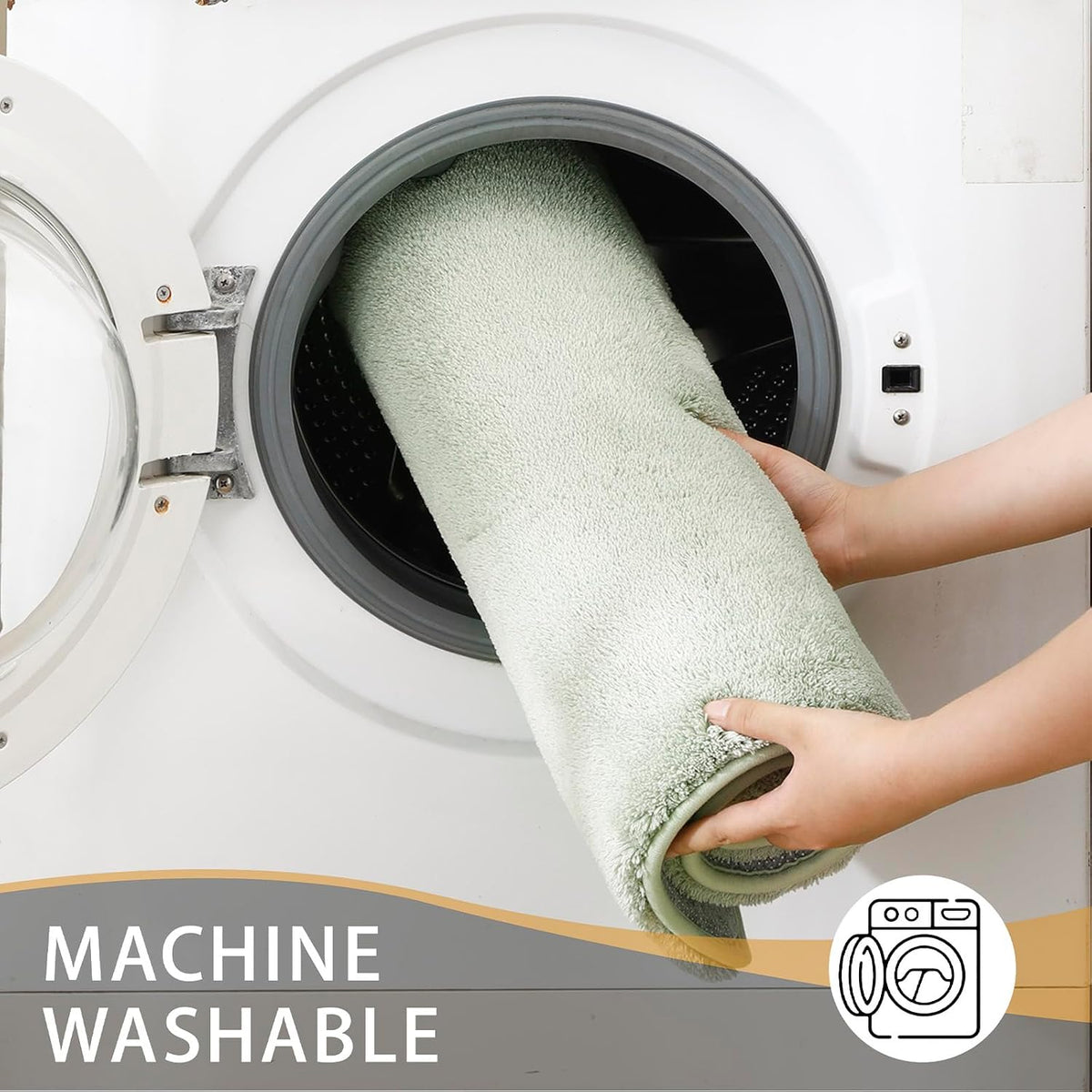 Bathroom Rugs 36x24 Light Gray - Thick Memory Foam Bath Mat, Ultra Soft & Plush Fluffy, Non-Slip, Quick Dry, Absorbent Washable Floor Microfiber Mat for Tub, Home Decor Accessories