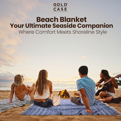 Gold CASE LYCIA Turkish Beach Towel Set of 6 – 100% Cotton Turkish Beach Towels Bulk 70 x 38'' – LYCIA Oversized, Quick Dry & Sand Free Beach Towel – Lightweight Towels Set in Tones of Green