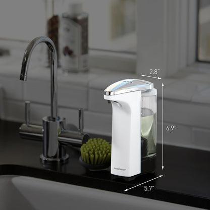 8 oz. Touch-Free Sensor Liquid Soap Pump Dispenser with Soap Sample, Brushed Nickel
