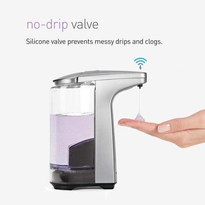 8 oz. Touch-Free Sensor Liquid Soap Pump Dispenser with Soap Sample, Brushed Nickel
