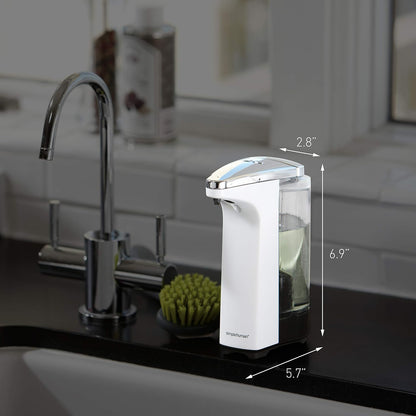 8 oz. Touch-Free Sensor Liquid Soap Pump Dispenser with Soap Sample, Brushed Nickel
