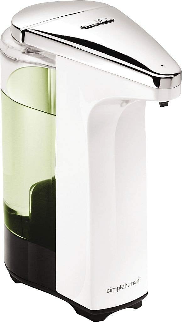 8 oz. Touch-Free Sensor Liquid Soap Pump Dispenser with Soap Sample, Brushed Nickel