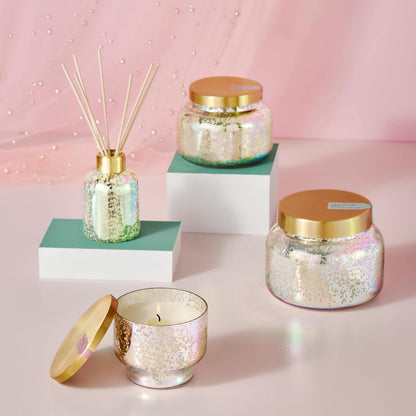 Reed Diffuser - Reed Diffuser Set Includes Scented Oil, Sticks, and Mercury Iridescent Glass Bottle - Home Decor Room Fresheners - Volcano (5.7 fl oz)