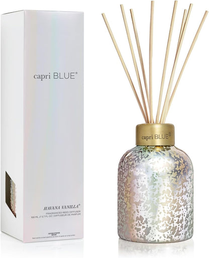 Reed Diffuser - Reed Diffuser Set Includes Scented Oil, Sticks, and Mercury Iridescent Glass Bottle - Home Decor Room Fresheners - Volcano (5.7 fl oz)