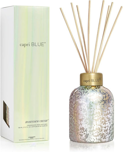 Reed Diffuser - Reed Diffuser Set Includes Scented Oil, Sticks, and Mercury Iridescent Glass Bottle - Home Decor Room Fresheners - Volcano (5.7 fl oz)
