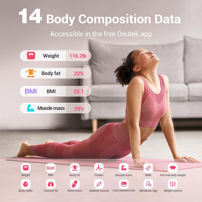 Smart Scale for Body Weight Digital Bathroom Scale with BMI Body Fat