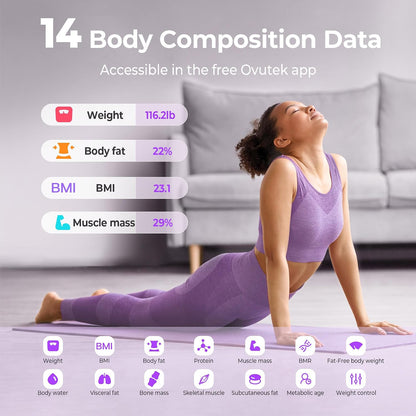 Smart Scale for Body Weight Digital Bathroom Scale with BMI Body Fat