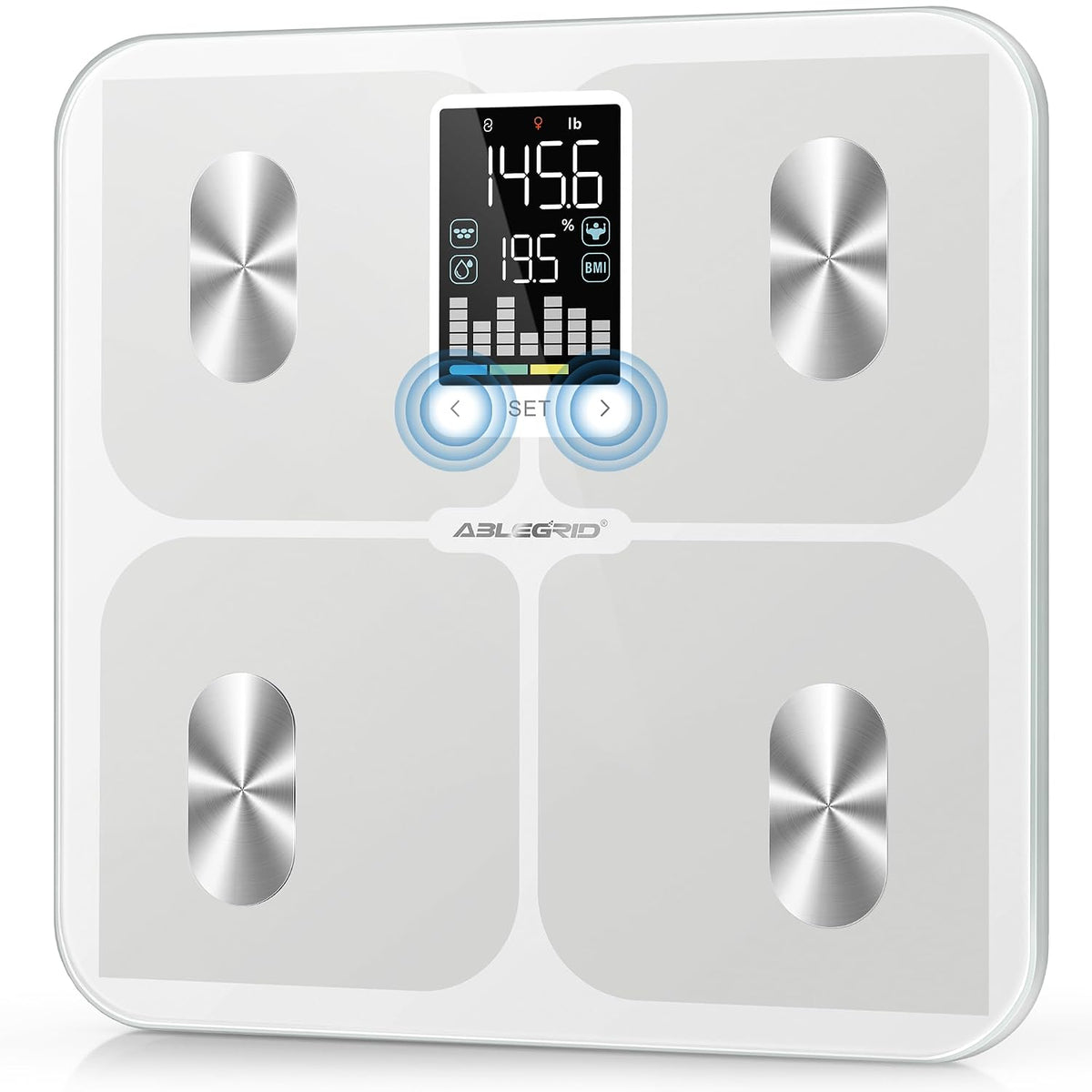 Smart Bathroom Scale for Body Weight and Fat, APP-Free Mode