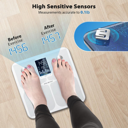 Smart Bathroom Scale for Body Weight and Fat, APP-Free Mode