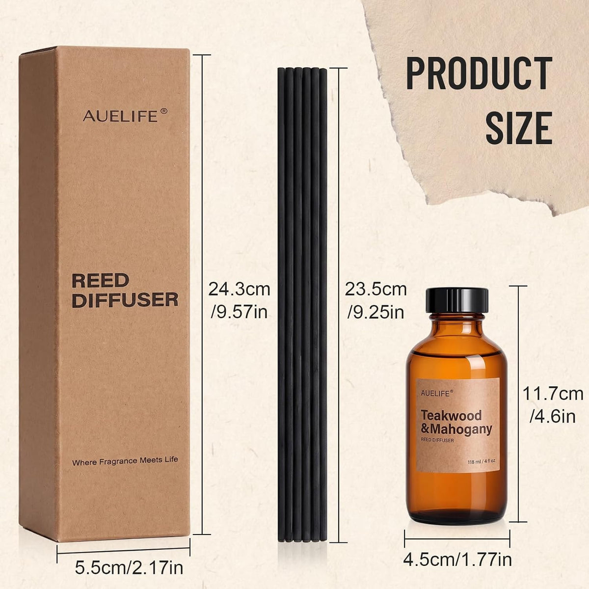 Reed Diffuser for Home, Coastal Citrus Scent Diffuser 2 Pack 8Fl Oz