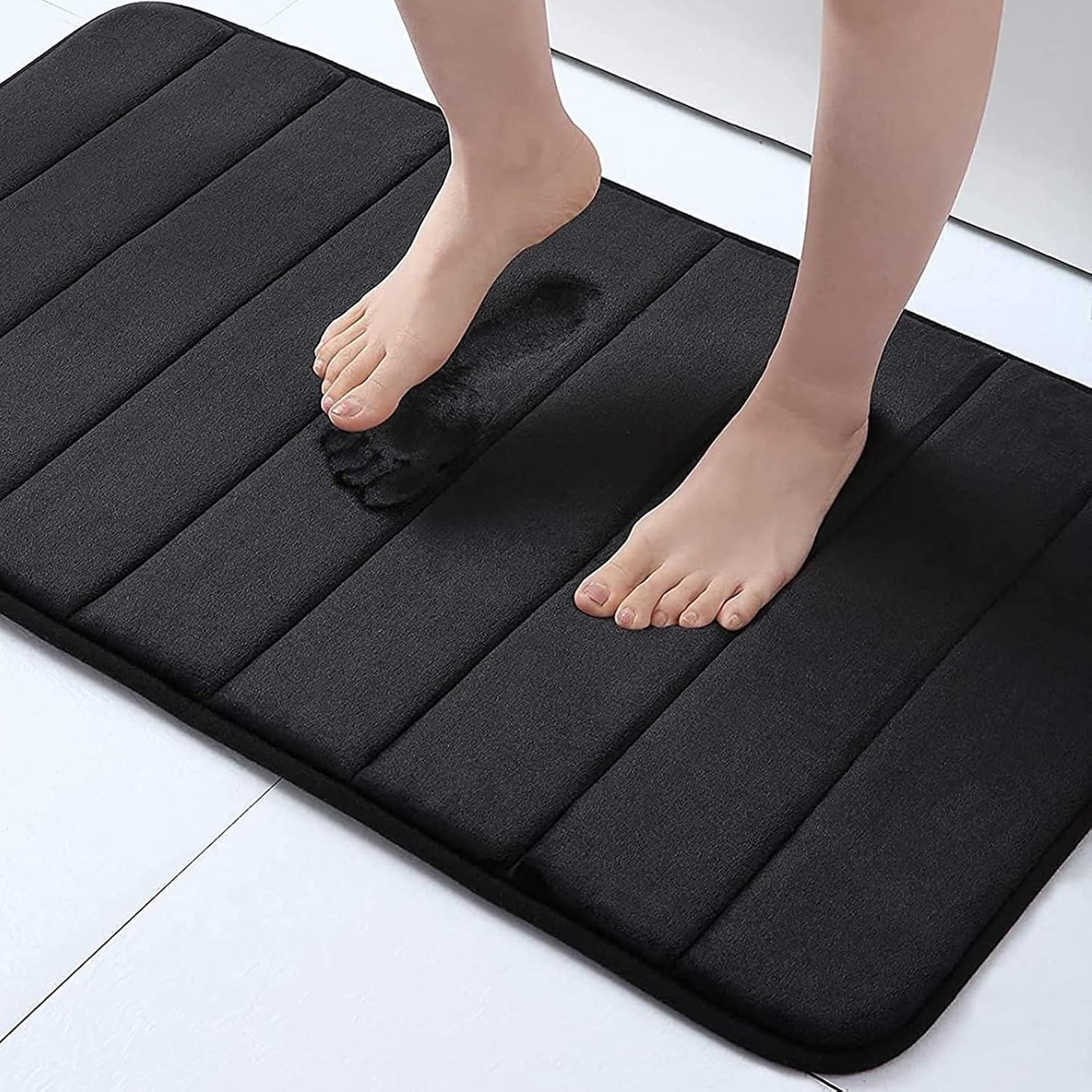 Memory Foam Bath Mat 24 x 16, Ultra Soft Absorbent Bathroom Rugs - Colors A