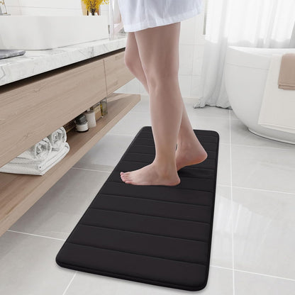 Memory Foam Bath Mat 24 x 16, Ultra Soft Absorbent Bathroom Rugs - Colors A