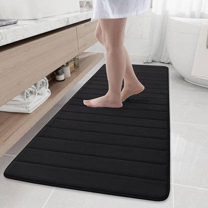 Memory Foam Bath Mat 24 x 16, Ultra Soft Absorbent Bathroom Rugs - Colors A