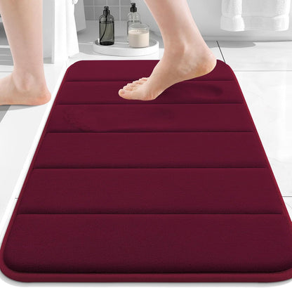 Memory Foam Bath Mat 24 x 16, Ultra Soft Absorbent Bathroom Rugs - Colors A