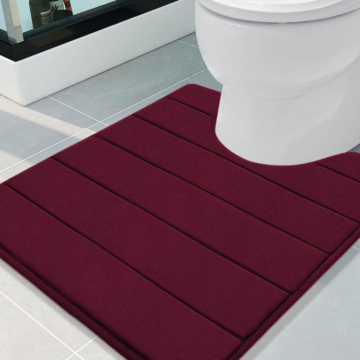 Memory Foam Bath Mat 24 x 16, Ultra Soft Absorbent Bathroom Rugs - Colors A