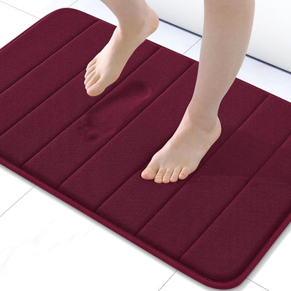 Memory Foam Bath Mat 24 x 16, Ultra Soft Absorbent Bathroom Rugs - Colors A