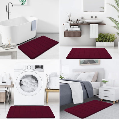 Memory Foam Bath Mat 24 x 16, Ultra Soft Absorbent Bathroom Rugs - Colors A