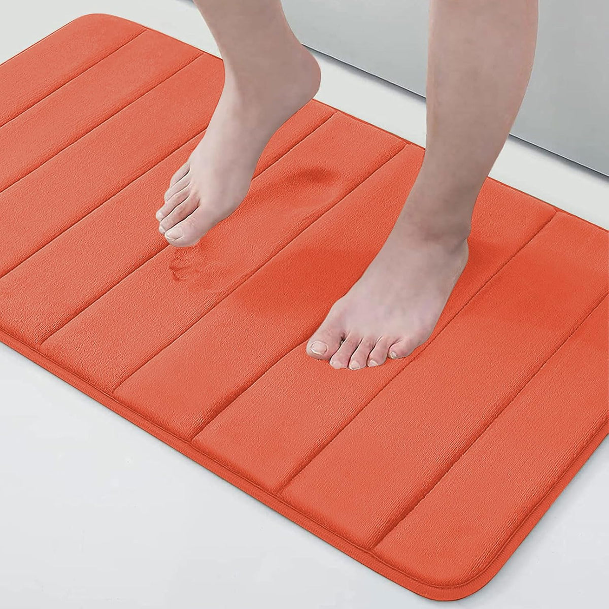 Memory Foam Bath Mat 24 x 16, Ultra Soft Absorbent Bathroom Rugs - Colors A