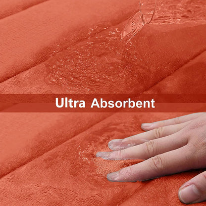 Memory Foam Bath Mat 24 x 16, Ultra Soft Absorbent Bathroom Rugs - Colors A