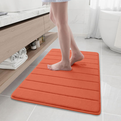 Memory Foam Bath Mat 24 x 16, Ultra Soft Absorbent Bathroom Rugs - Colors A