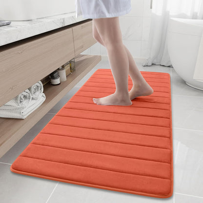 Memory Foam Bath Mat 24 x 16, Ultra Soft Absorbent Bathroom Rugs - Colors A