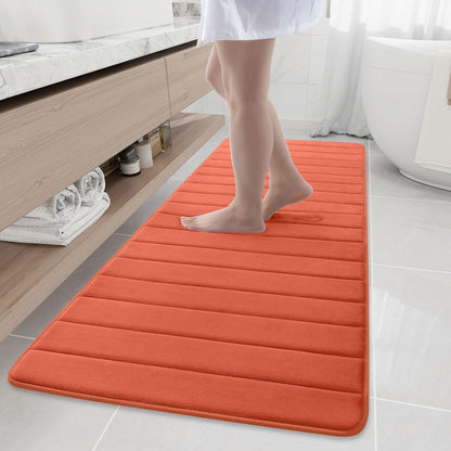 Memory Foam Bath Mat 24 x 16, Ultra Soft Absorbent Bathroom Rugs - Colors A