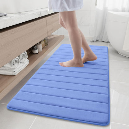 Memory Foam Bath Mat 24 x 16, Ultra Soft Absorbent Bathroom Rugs - Colors A