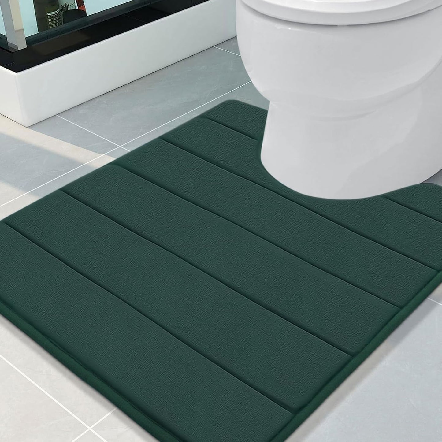 Memory Foam Bath Mat 24 x 16, Ultra Soft Absorbent Bathroom Rugs - Colors A