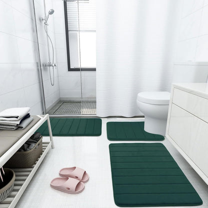 Memory Foam Bath Mat 24 x 16, Ultra Soft Absorbent Bathroom Rugs - Colors A