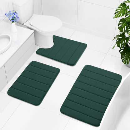 Memory Foam Bath Mat 24 x 16, Ultra Soft Absorbent Bathroom Rugs - Colors A