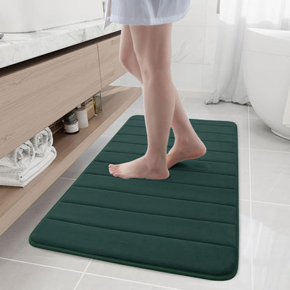 Memory Foam Bath Mat 24 x 16, Ultra Soft Absorbent Bathroom Rugs - Colors A