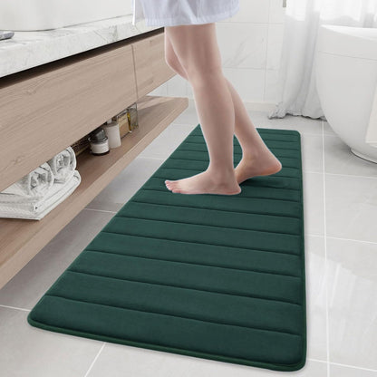 Memory Foam Bath Mat 24 x 16, Ultra Soft Absorbent Bathroom Rugs - Colors A