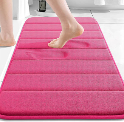 Memory Foam Bath Mat 24 x 16, Ultra Soft Absorbent Bathroom Rugs - Colors A