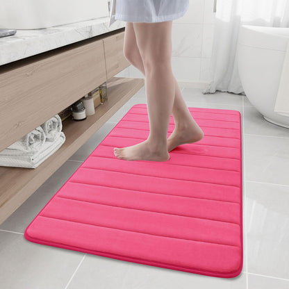Memory Foam Bath Mat 24 x 16, Ultra Soft Absorbent Bathroom Rugs - Colors A