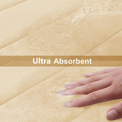 Memory Foam Bath Mat 24 x 16, Ultra Soft Absorbent Bathroom Rugs - Colors A