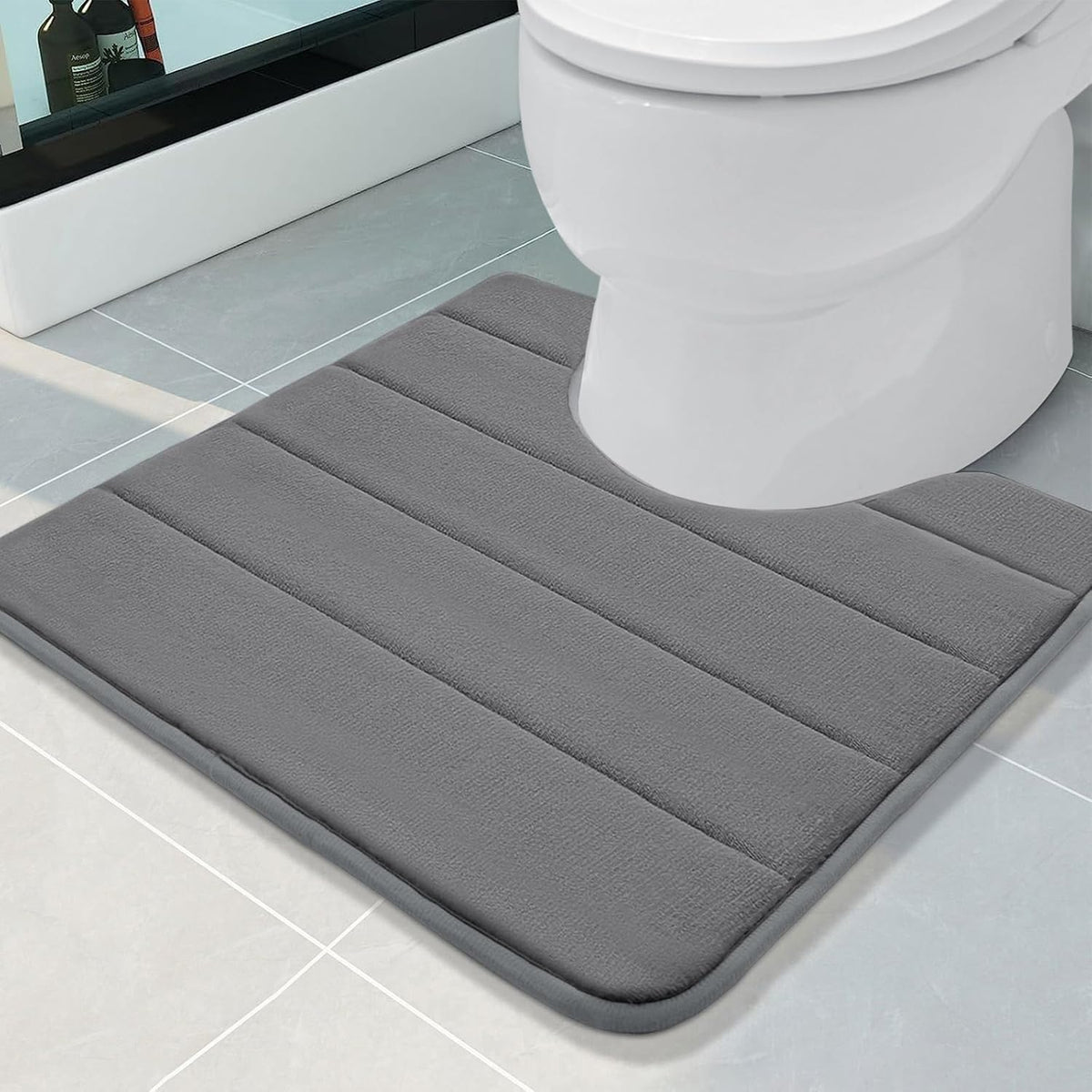 Memory Foam Bath Mat 24 x 16, Ultra Soft Absorbent Bathroom Rugs - Colors A