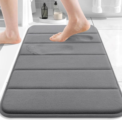 Memory Foam Bath Mat 24 x 16, Ultra Soft Absorbent Bathroom Rugs - Colors A