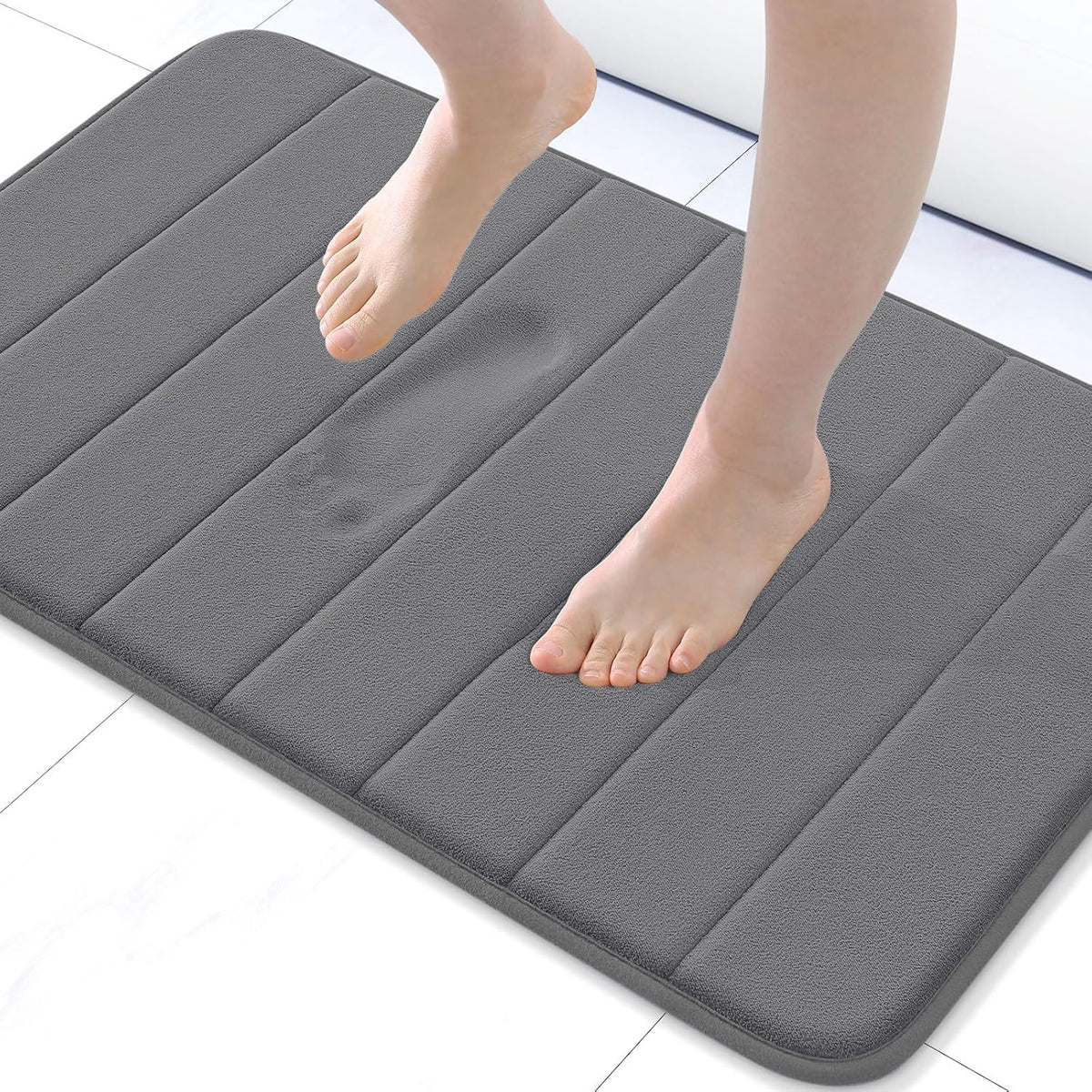 Memory Foam Bath Mat 24 x 16, Ultra Soft Absorbent Bathroom Rugs - Colors A