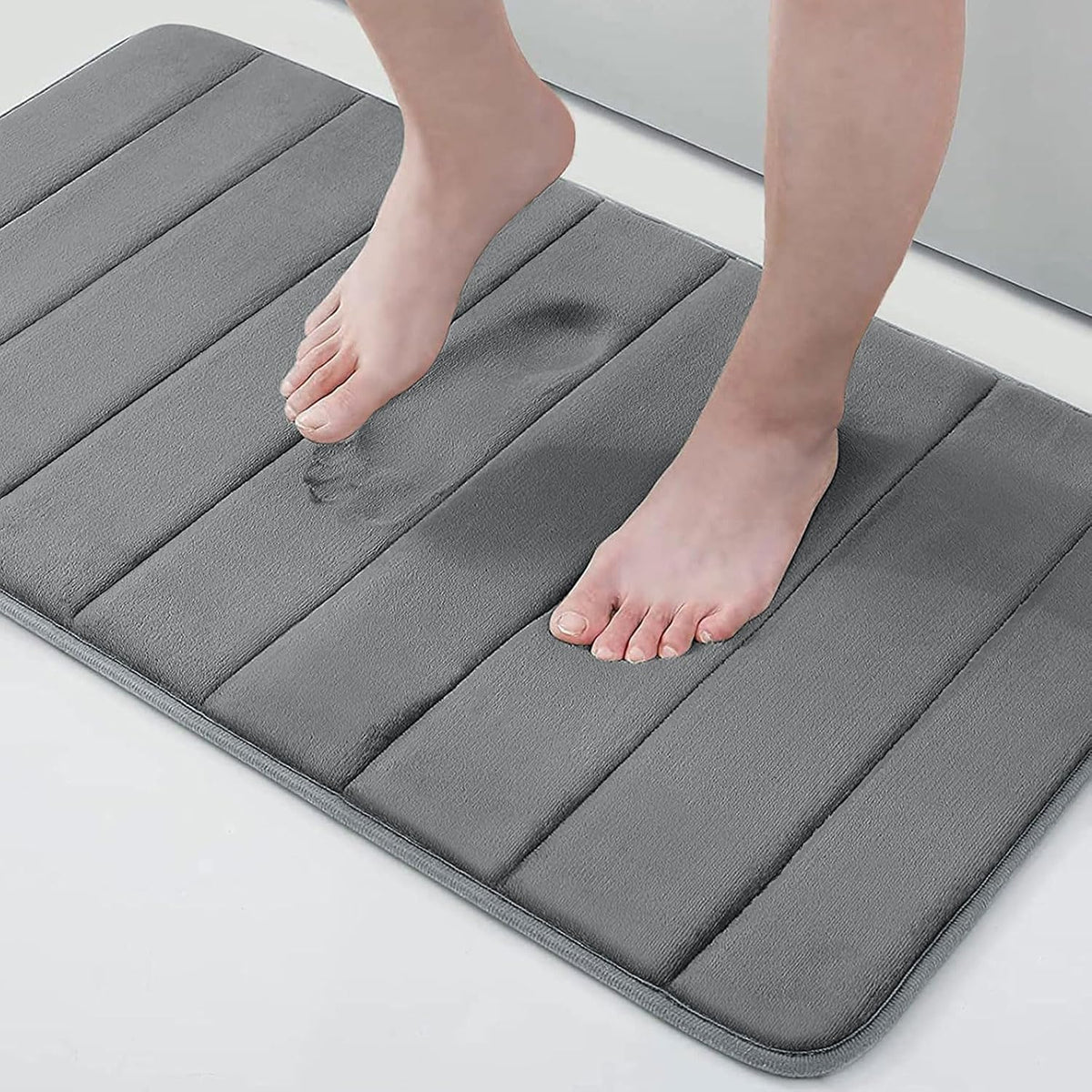 Memory Foam Bath Mat 24 x 16, Ultra Soft Absorbent Bathroom Rugs - Colors A