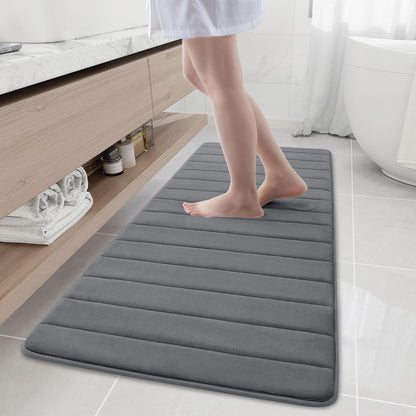 Memory Foam Bath Mat 24 x 16, Ultra Soft Absorbent Bathroom Rugs - Colors A