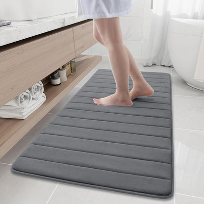 Memory Foam Bath Mat 24 x 16, Ultra Soft Absorbent Bathroom Rugs - Colors A