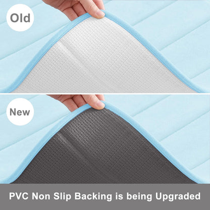 Memory Foam Bath Mat 24 x 16, Ultra Soft Absorbent Bathroom Rugs - Colors A