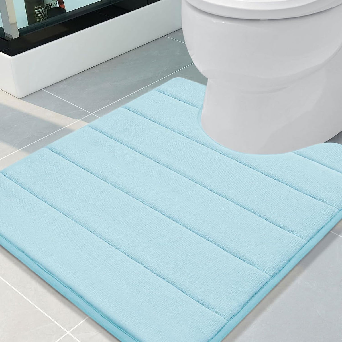 Memory Foam Bath Mat 24 x 16, Ultra Soft Absorbent Bathroom Rugs - Colors A