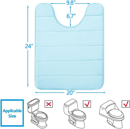 Memory Foam Bath Mat 24 x 16, Ultra Soft Absorbent Bathroom Rugs - Colors A