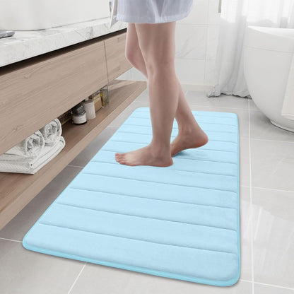 Memory Foam Bath Mat 24 x 16, Ultra Soft Absorbent Bathroom Rugs - Colors A