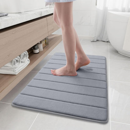 Memory Foam Bath Mat 24 x 16, Ultra Soft Absorbent Bathroom Rugs - Colors A