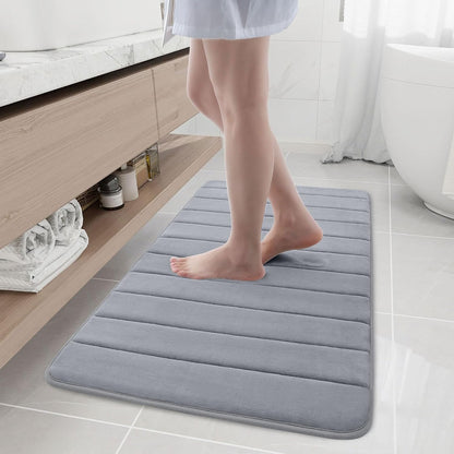 Memory Foam Bath Mat 24 x 16, Ultra Soft Absorbent Bathroom Rugs - Colors A